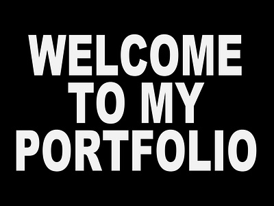Welcome to my portfolio