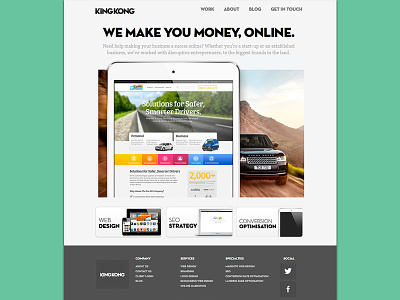 New King Kong Website [Live] branding homepage ipad portfolio portfolio website ui ux website