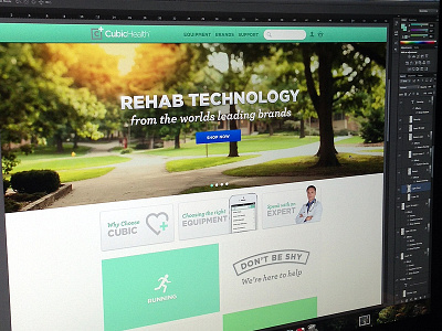 Cubichealth Homepage ecommerce fitness home page homepage magento magento website responsive website