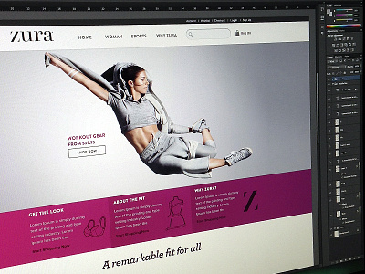 Homepage banner call to action ecommerce ecommerce website fitness fitness website homepage landing page magento packaging