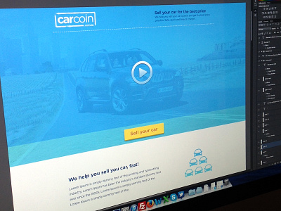 Carcoin Landing Page banner branding car carcoin header homepage king kong landing page logo video vimeo website