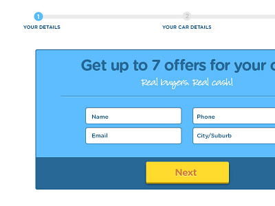 Form Ui car website drop down form lead capture ui user interface
