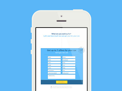 iPhone Shot car website drop down form iphone lead capture mobile ui user interface