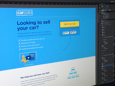 Header banner branding car carcoin header homepage king kong landing page logo video vimeo website