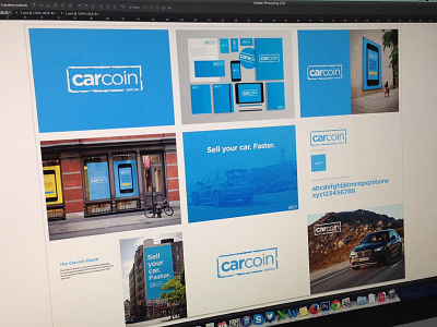 Carcoin Branding billboard brand book branding brandmark logo out door advertising type