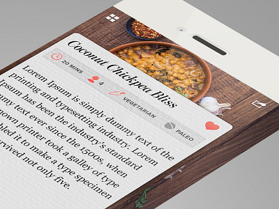 Food App app food food app food website iphone menu paper texture ui