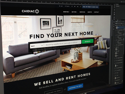 Home Search banner branding header homepage landing page logo real estate real estate website website