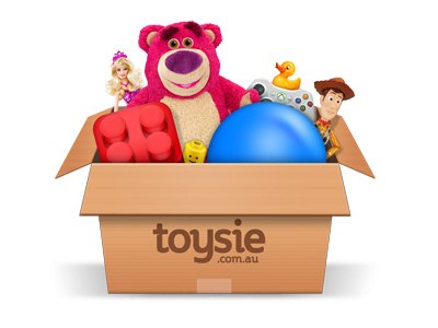 Toysie.com.au Branding box brand identity branding icon logo toys