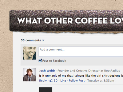 Facebook Feed coffee coffee website facebook facebook feed homepage texture website