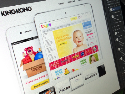 Simple King Kong branding homepage landing page logo portfolio portfolio website