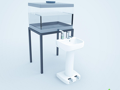 Sink concept: no hands 3d 3d art 3d artist cgart clean concept art covid19 design hands hard surface modeling illustration product design stayhome