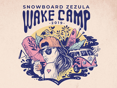 Illustration for poster - Wake Camp