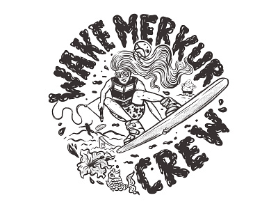 T-shirt design for wakepark