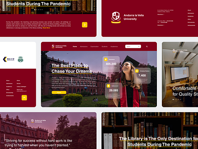 Landing Page - University Website college website landing page landing page design ui ui design ui ux university website user interface design website design