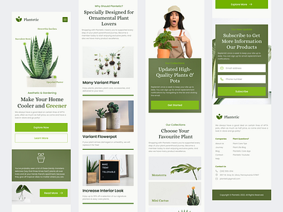 Plantetic - Plant Shop Responsive Website Landing Page