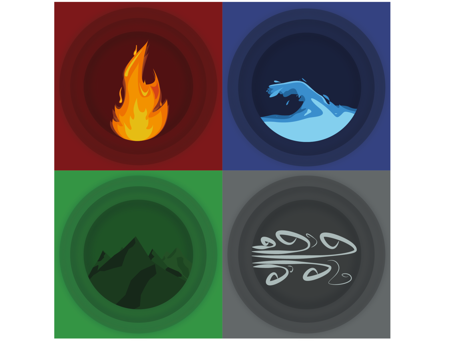 The 4 Elements by Mussab Tariq on Dribbble