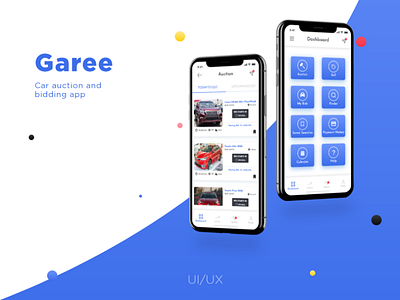 Car Bidding App | UI UX app design appdesign application bidding blue branding car design interaction design minimal process sell ui user interface ux