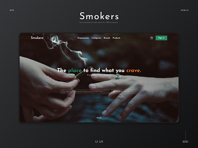 Web and Mobile UI/UX- Smokers appdesign black cbd design ecommerce hemp interaction design minimal mobile ui process ui ux webdesign