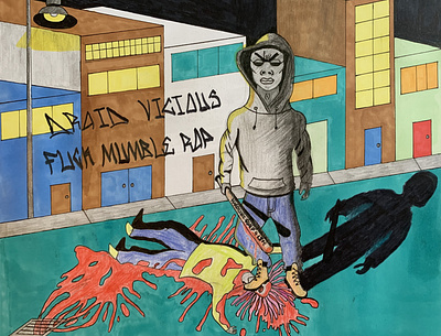 Draid Vicious - Fuck Mumble Rap album cover album cover design artwork design drawing hiphop illustration illustrator