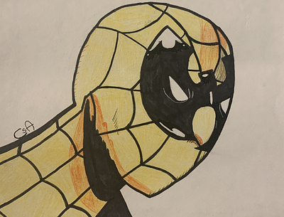 Spider-Wu art artwork black drawing illustration illustrator sketch sketchbook spiderman wu tang wutang yellow