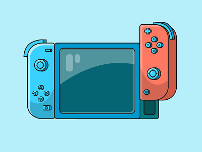 Nintendo Switch design flat illustration nintendo nintendo switch vector