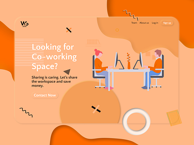 Co-working Space Website Design | Neumorphism UI landing page neumorph neumorphic neumorphism soft ui softui webdesign website design