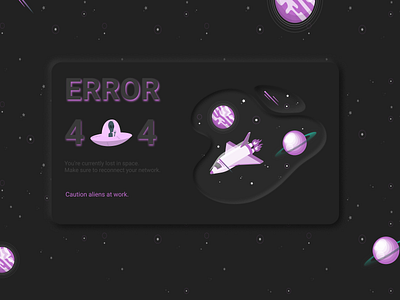 Error 404 | Neumorphism | Soft UI