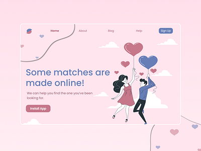Online Dating 2020 design 2020 design trend dating love neumorphism online social soft ui webdesign website design