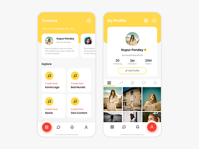 Funtoos Video Sharing App app development design ecommerce eshop soft ui ui webdesign website design