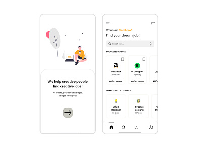 Job Search App app development design dribble ecommerce illustration ui ui designers uitrends uiux web development webdesign website design