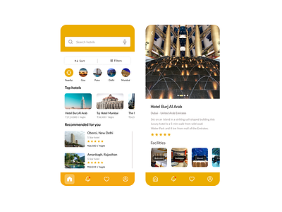 Hotel Search App app design design mobile app mobile design ui webdesign website design