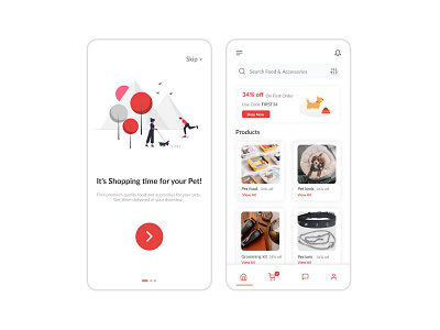 Pet Shop App app designs application designs cx ui ui designs uitrends uiux ux