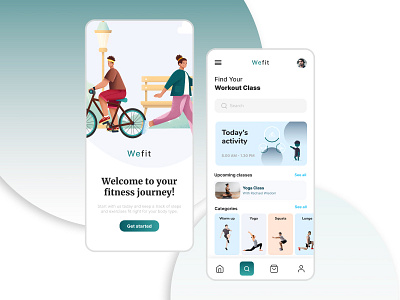 Fitness App branding design graphic design neumorphism soft ui ui uiux webdesign website design