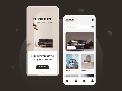 Furniture App ui Design | UI UX Design | App Ui Design app design app ui desigm design ecommerce app design soft ui ui uiux