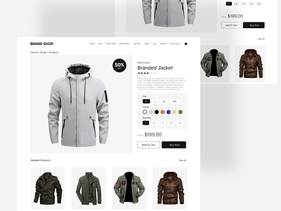 E-commerce Website Product Page UI Design | E-commerce UI Design