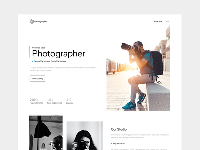 Photography Website Ui Design | UI/UX Web Design