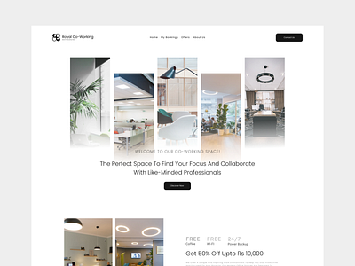 Minimal and clean website ui design | website ui design