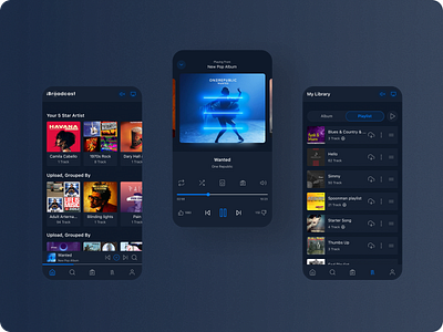 Music Player app design component design design graphic design mobile app mobile design mockup ui ux