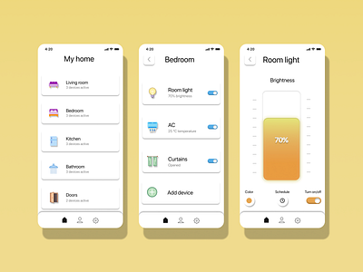 Smart Home app app ui figma ios app ios app design smart home smart home app ui uidesign ux uxdesign