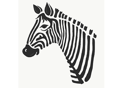 Black and white design inktober2019 mobile app design pattern zebra