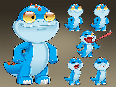 Character studio for Mobile App app avatar character mascot mobile monster