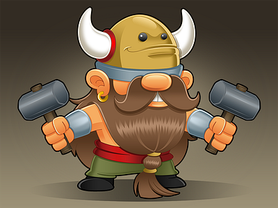 Character for Mobile App app avatar cartoon character mobile viking