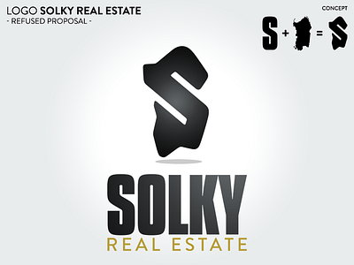 Logo for "SOLKY Real Estate" [refused proposal] design estate logo real realestate sardinia shape
