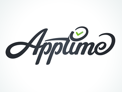 Apptime Logo app design handmade handwriting lettering logo text time