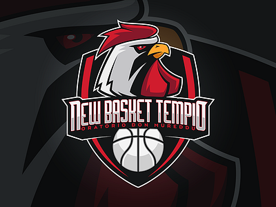 Logo for Basketball Team basketball design logo logotype mascot mascotte rooster sport