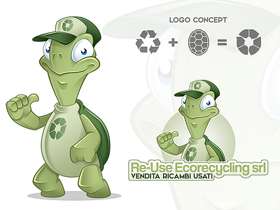 Turtle Mascot illustration logo mascot mascotte recycle recycling turtle
