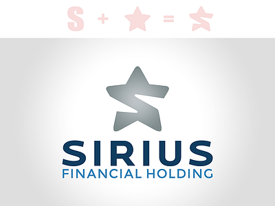 Logo "Sirius" concept fusion leter logo s sirius star