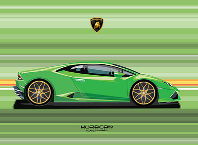 Lamborghini Huracan car carlover huracan illustraion illustrator lambo lamborghini lamborghinilover lovers sportcar vectorart