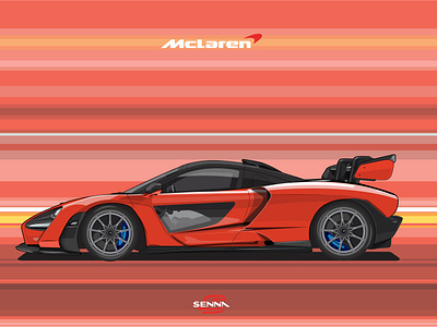 McLaren Senna car carlover f1 f1racing illustrator mclaren senna vector vectorart