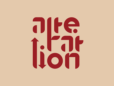 Alteration Logo event branding flat icon lettering logo logo design logos minimal typography vector